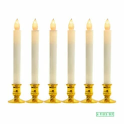 Discount 💯 Mind Reader Flameless Taper Candle 6-Pack, White 🛒 -Mind Reader Sales Store unnamed file 930