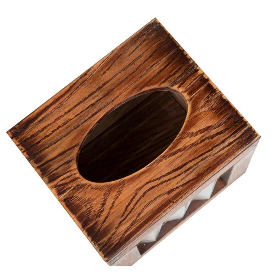 Wholesale π Mind Reader Rustic Burnt Wood Tissue Holder Brown π 7 Wholesale π Mind Reader Rustic Burnt Wood Tissue Holder Brown π - Image 7