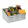 Budget 👍 Mind Reader 6-Compartment Silver Galvanized Steel Organizer 🥰