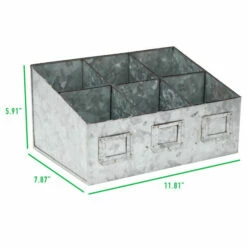 Budget 👍 Mind Reader 6-Compartment Silver Galvanized Steel Organizer 🥰 -Mind Reader Sales Store unnamed file 945