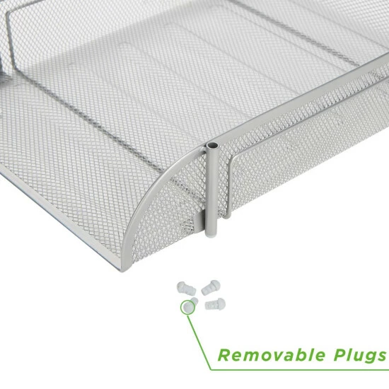 Discount β¨ Mind Reader 2-Piece Stackable Metal Mesh Letter Tray, Silver π 5 Discount β¨ Mind Reader 2-Piece Stackable Metal Mesh Letter Tray, Silver π - Image 5