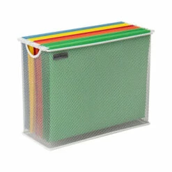 Outlet 🎉 Mind Reader Metal Mesh File Organizer Storage Basket Silver 🔔