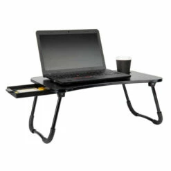 Cheapest 🤩 Mind Reader Freestanding Foldable Bed Tray With Storage Drawer, Black 🥰